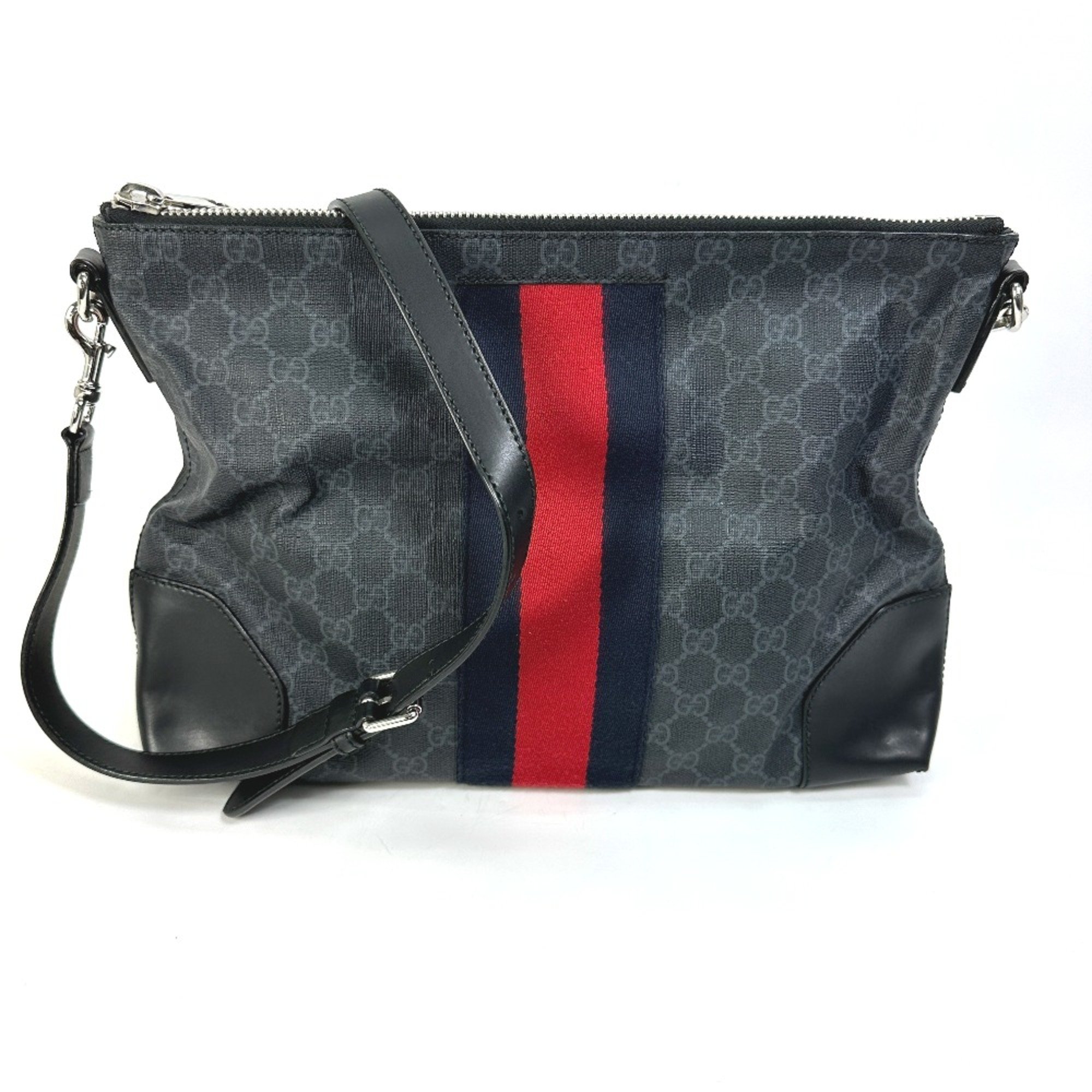 Gucci 474139 Crossbody Messenger bag Shoulder Bag Black Red