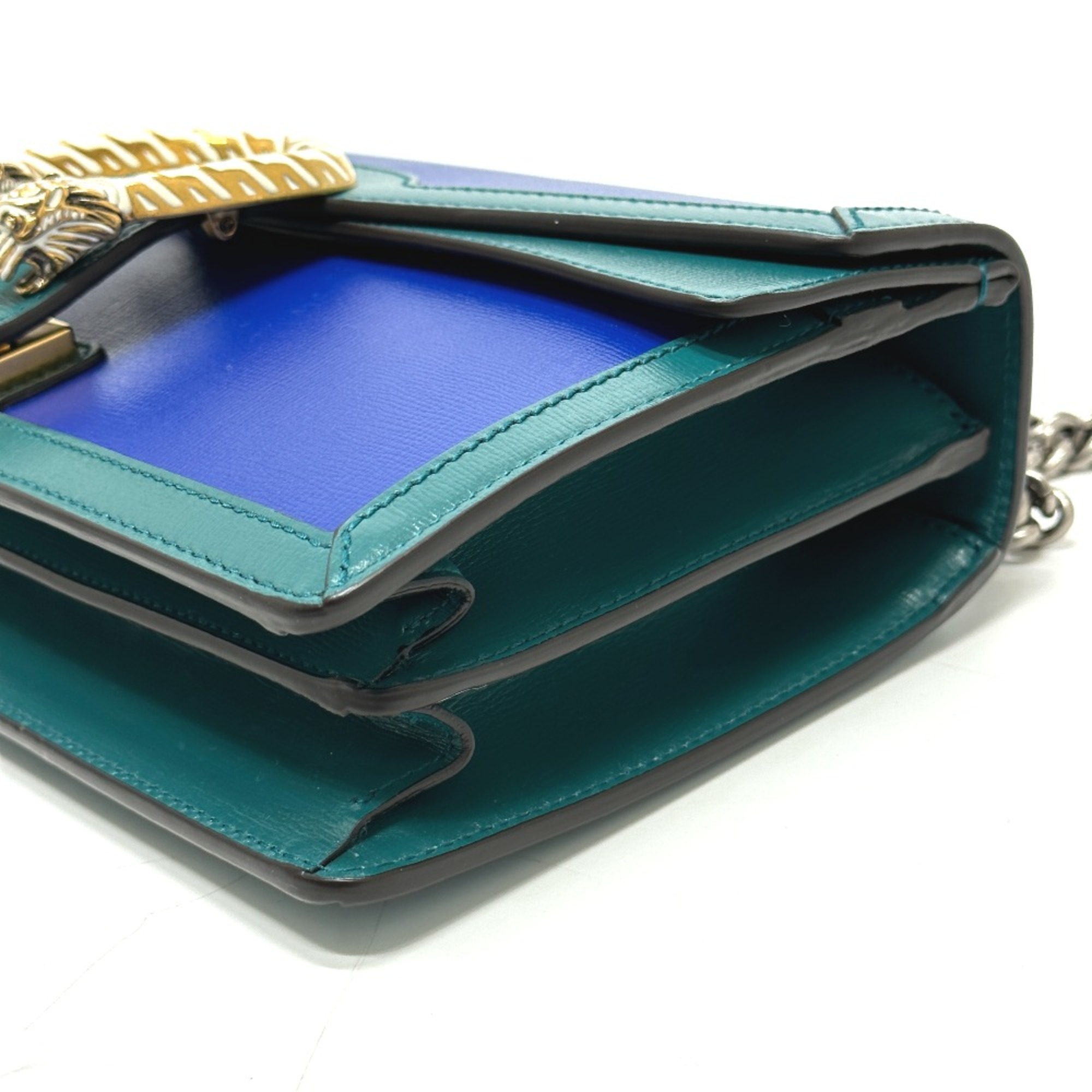 Gucci 400249 Bicolor Chain shoulder Shoulder Bag blue Green