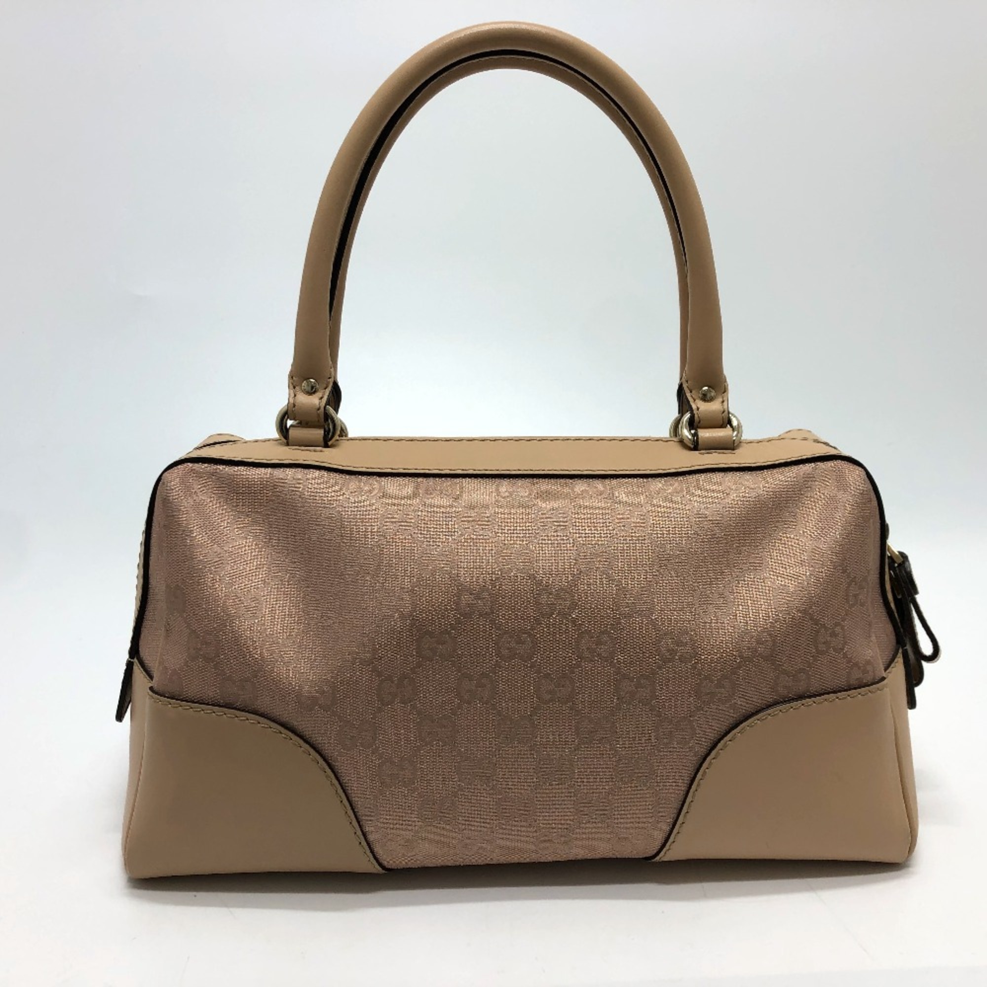 Gucci 257067 GG lame Bag Hand Bag Beige GoldHardware