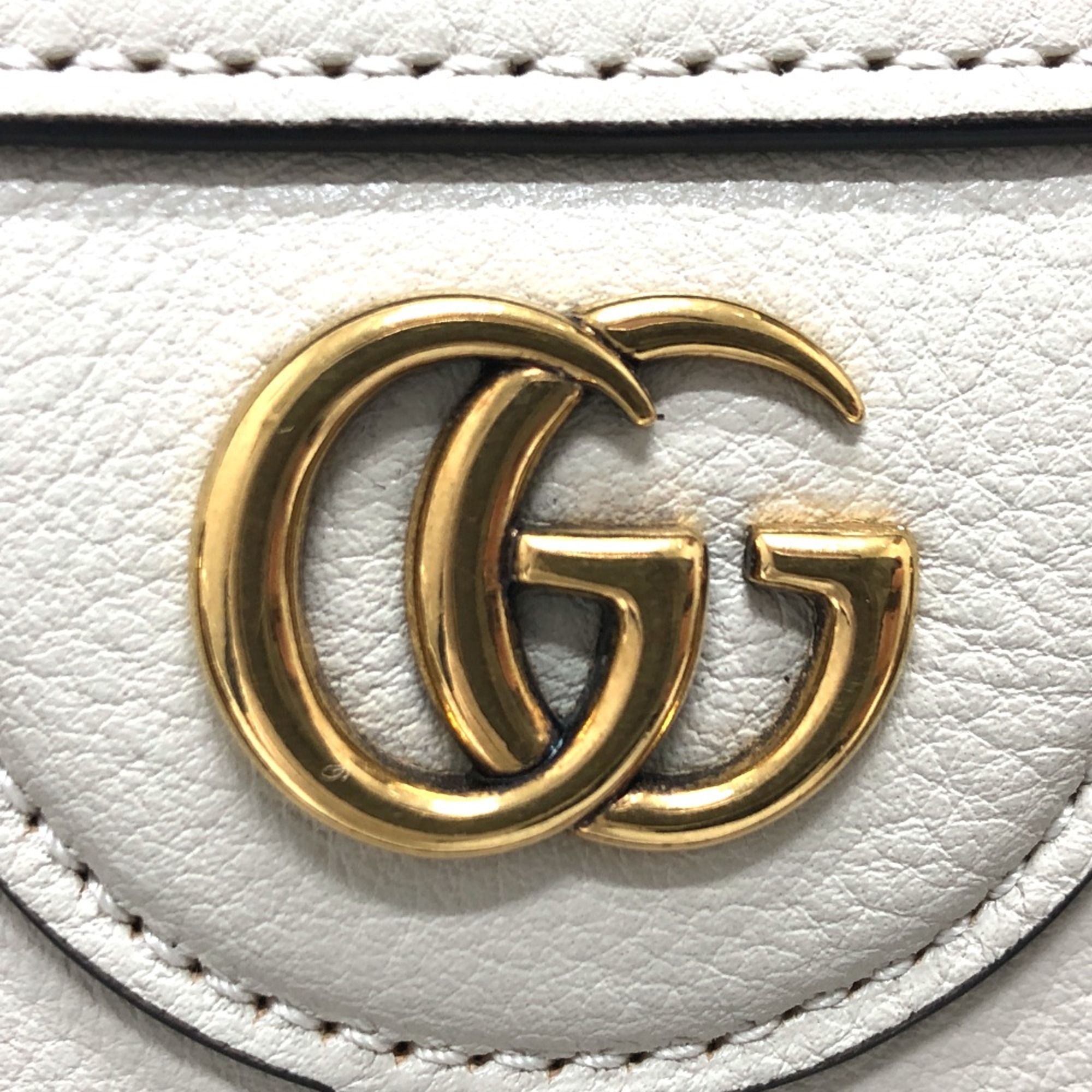 Gucci 655661 GG Marmont 2WAY bag Shoulder Bag White GoldHardware