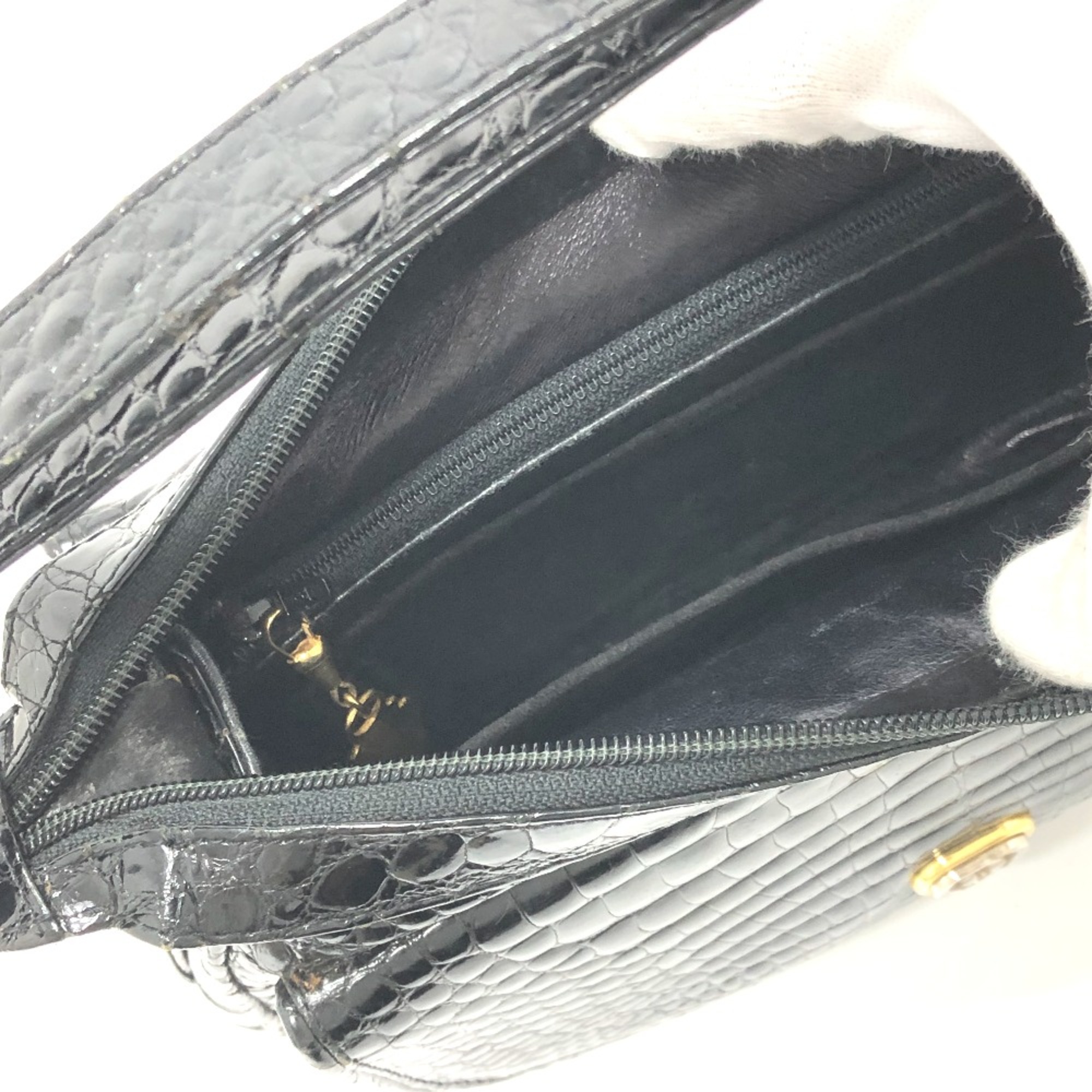 Gucci logo bag shawl Hand Bag Black