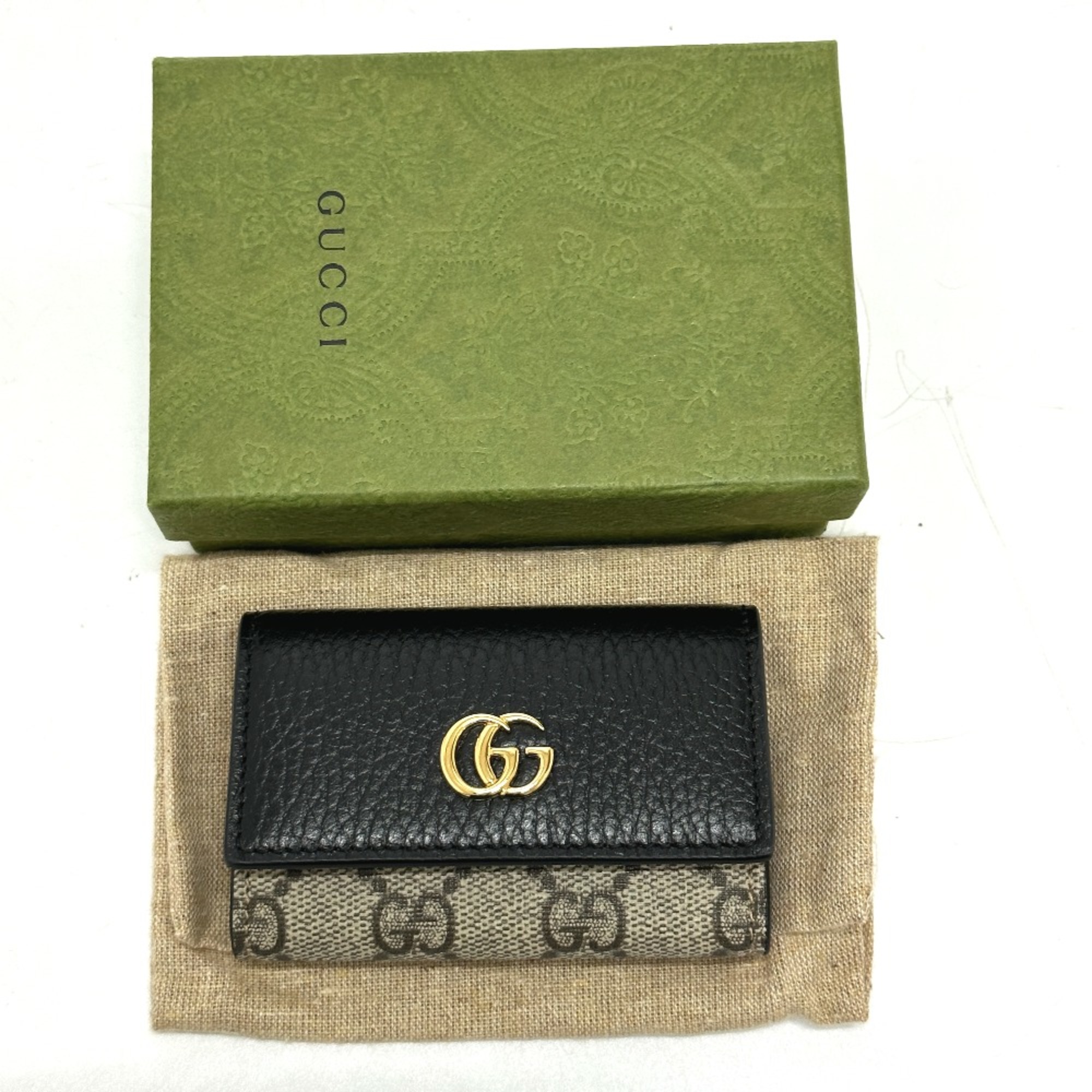 Gucci 456118 GG Marmont Key Case Beige