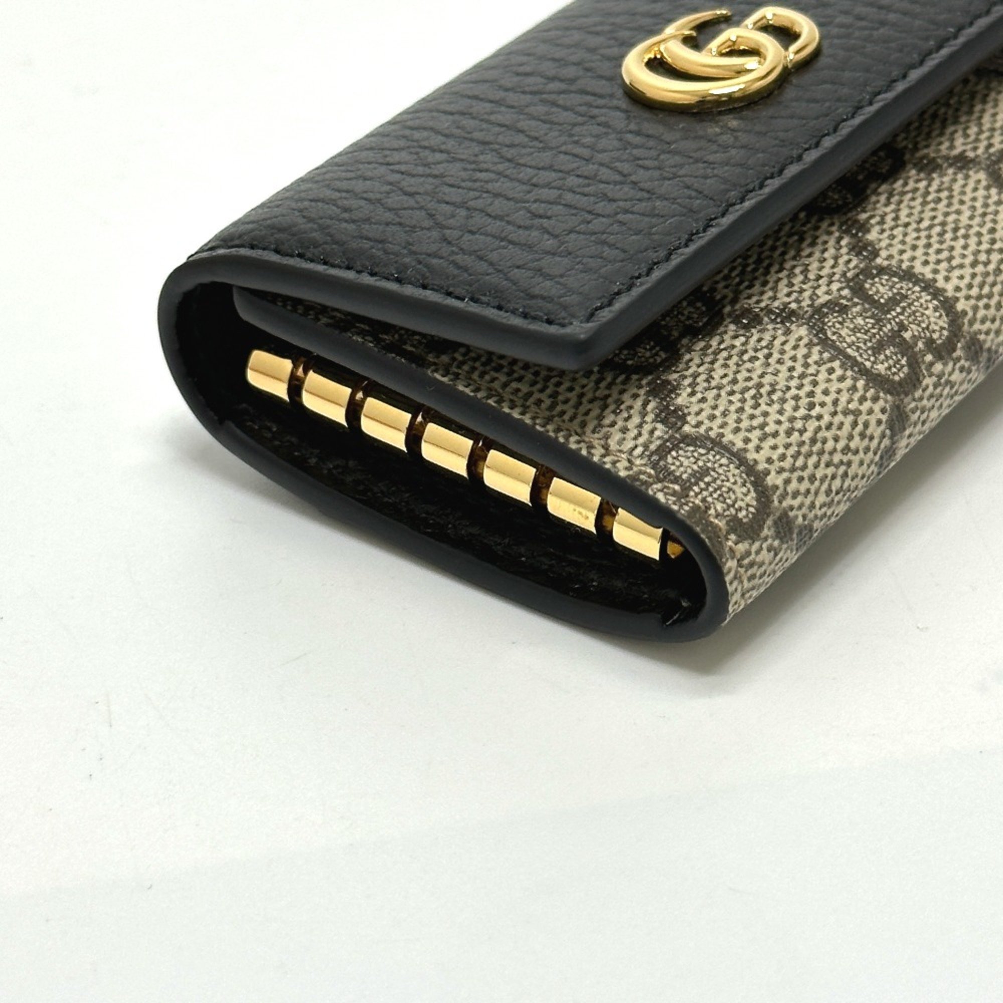 Gucci 456118 GG Marmont Key Case Beige