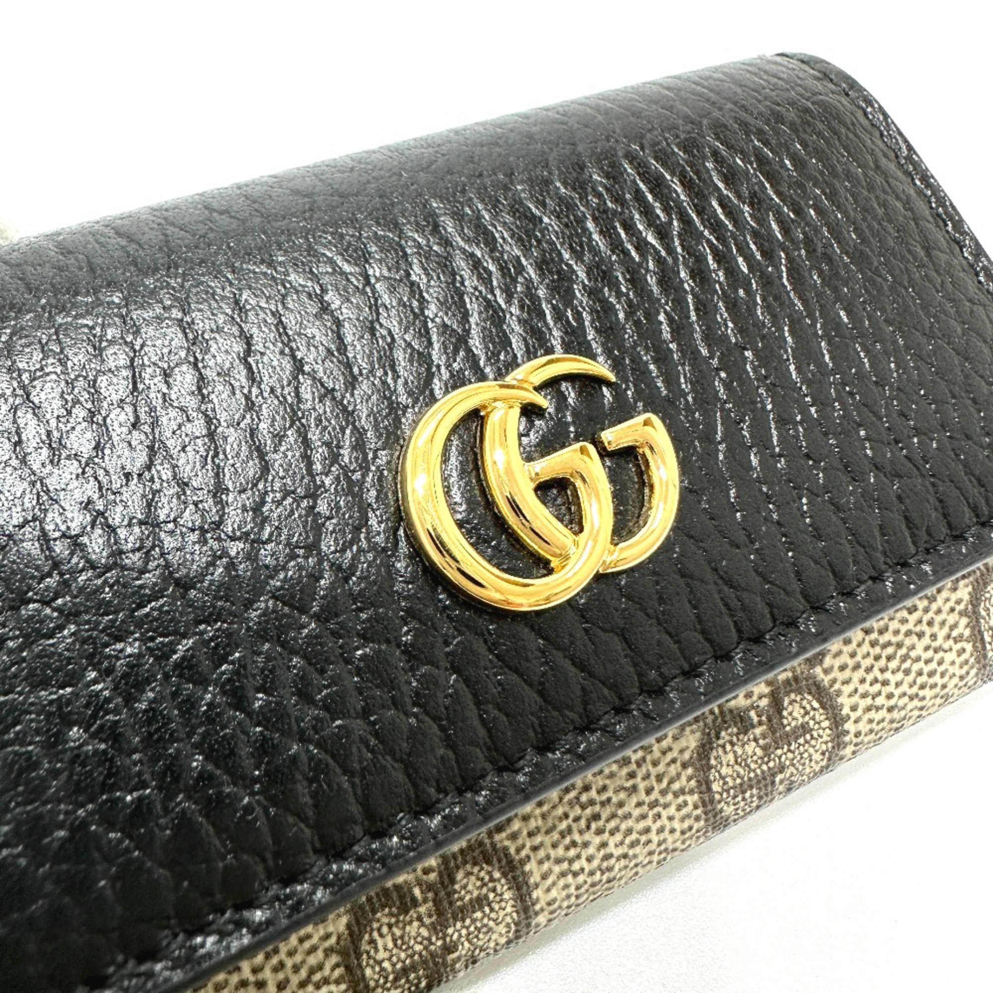 Gucci 456118 GG Marmont Key Case Beige