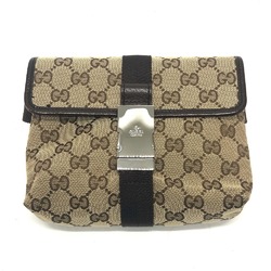 Gucci 131236 GG bag belt bag Waist Pouch Beige x Brown