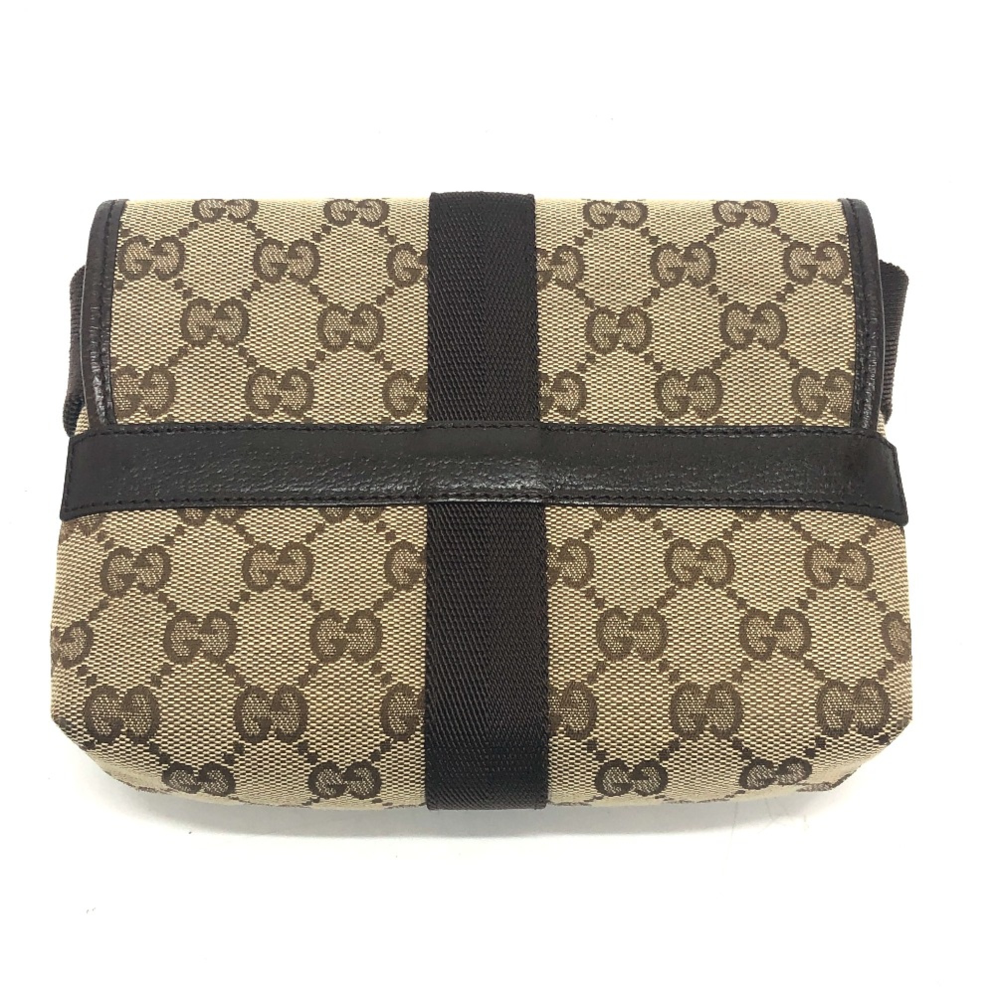 Gucci 131236 GG bag belt bag Waist Pouch Beige x Brown