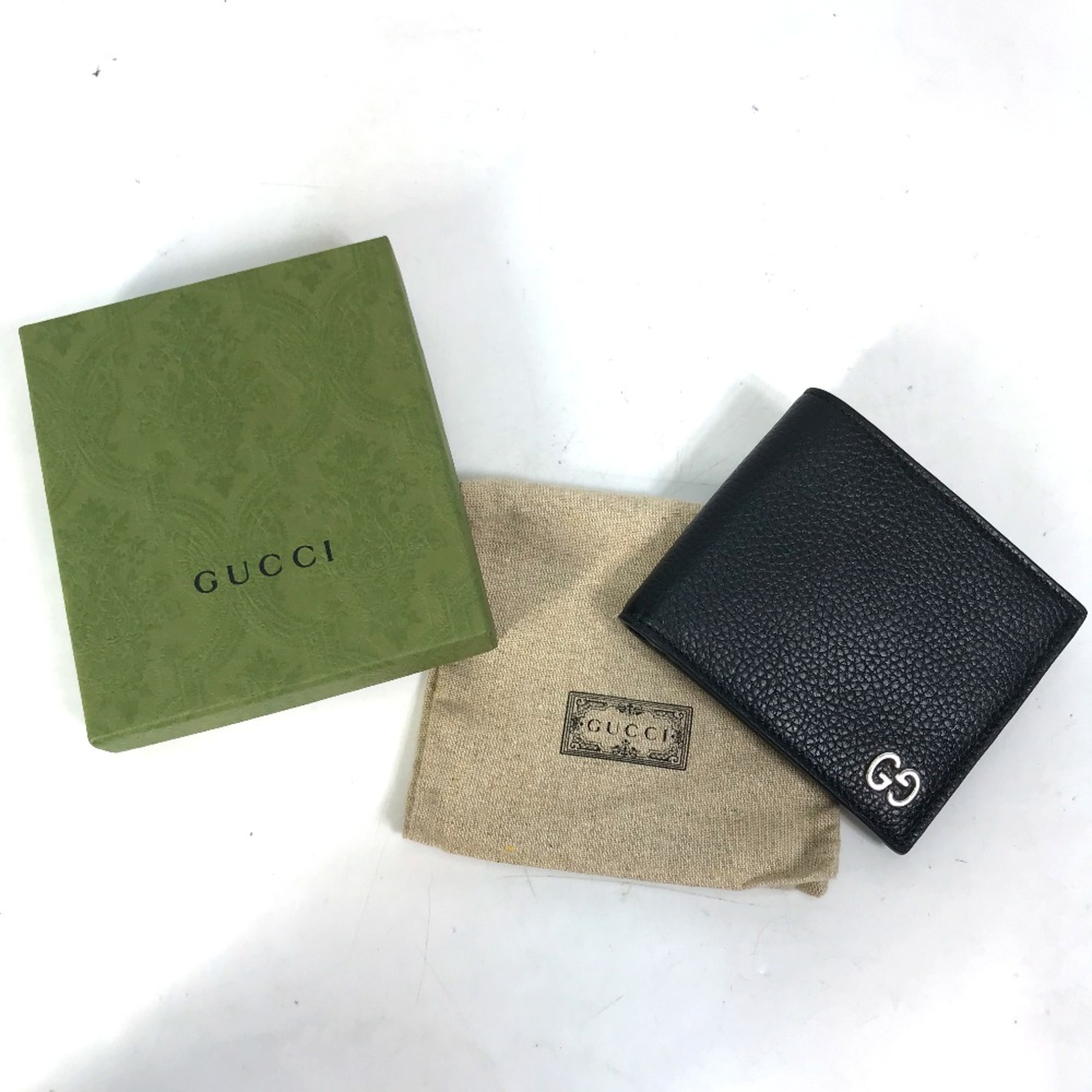 Gucci 473922 GG Wallet Folded wallet Black