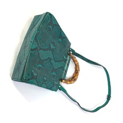 Gucci 453767 Bamboo 2WAY Shoulder Bag Crossbody Hand Bag Green