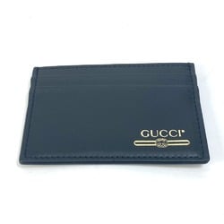 Gucci 547596 logo Pass case Card Case Black Gold