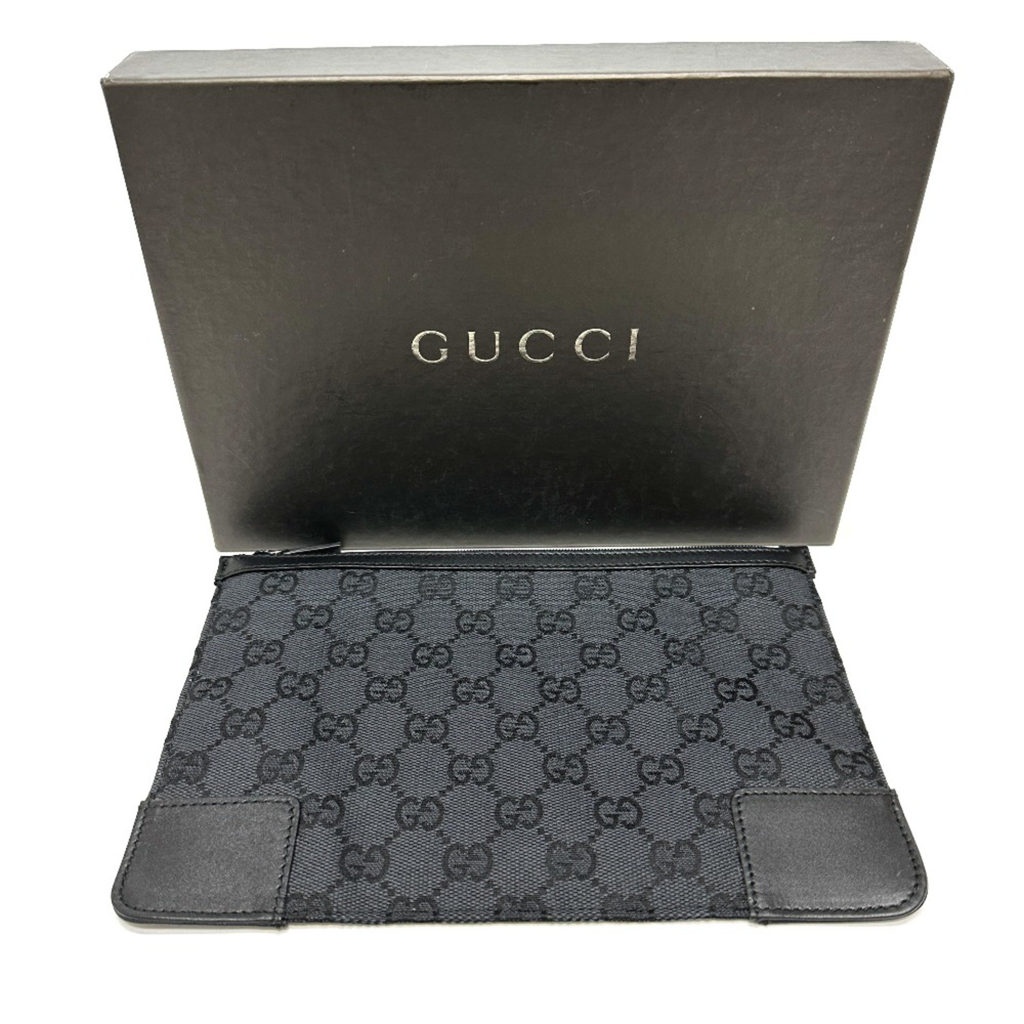 Gucci 150415 GG clutch bag bag Pouch Black