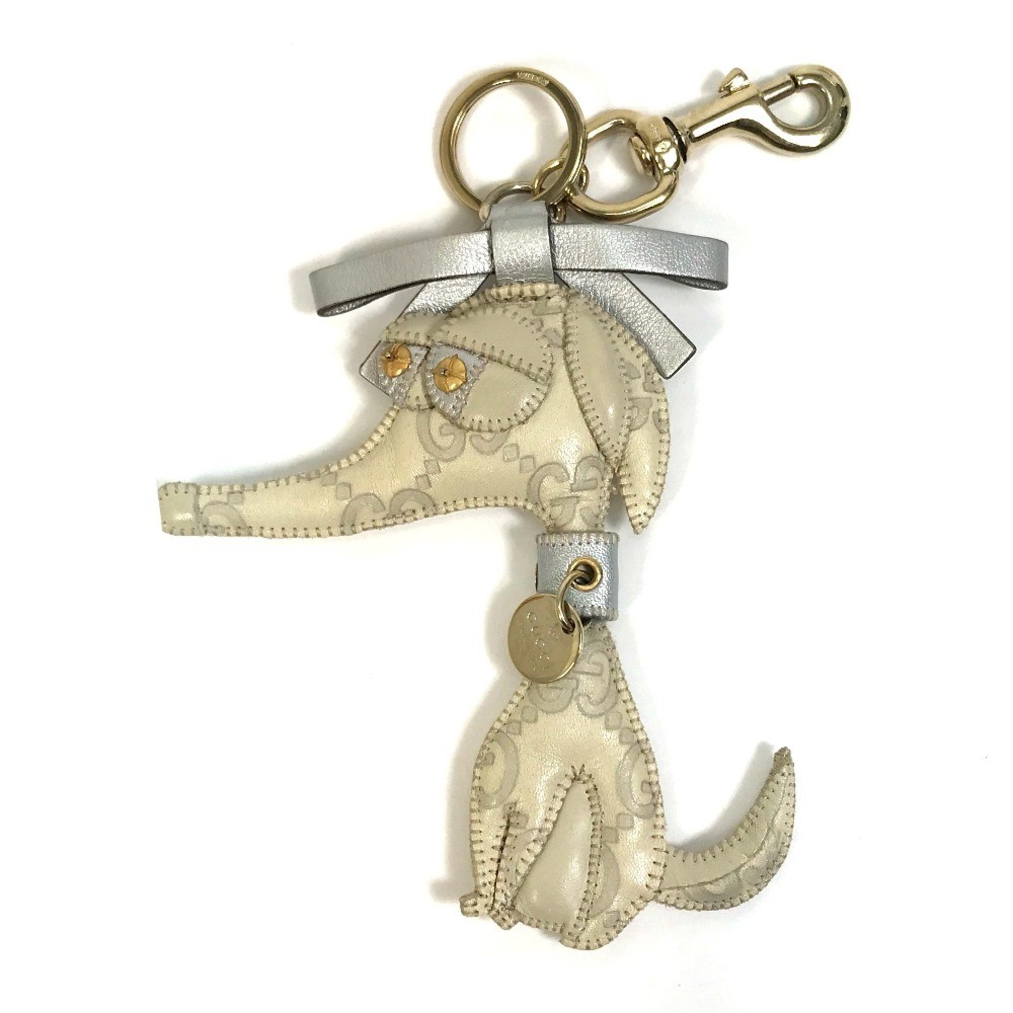 Gucci GG Bag Key Holder charm Beige