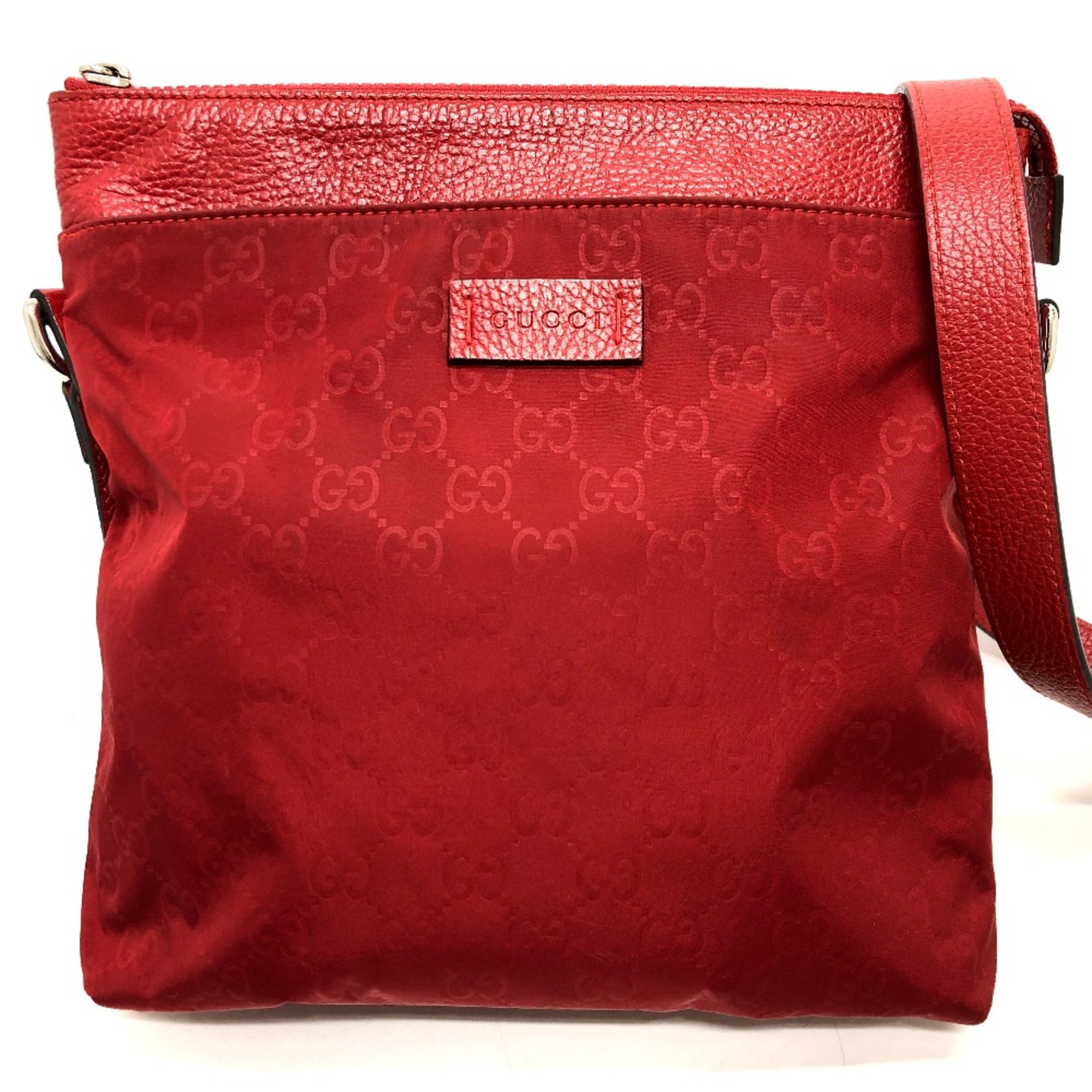 Gucci 510342 GG Bag Shoulder Bag Red SilverHardware