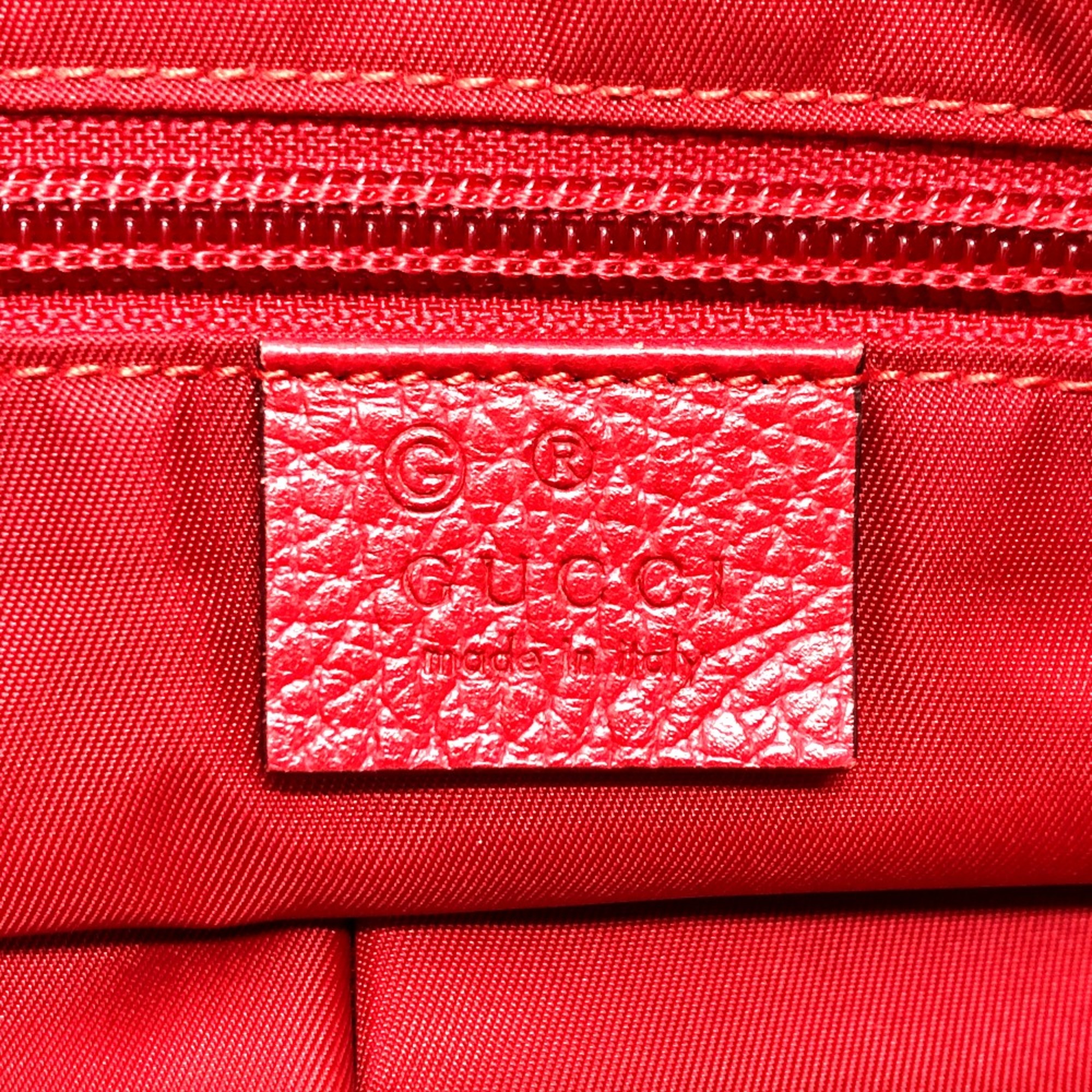 Gucci 510342 GG Bag Shoulder Bag Red SilverHardware