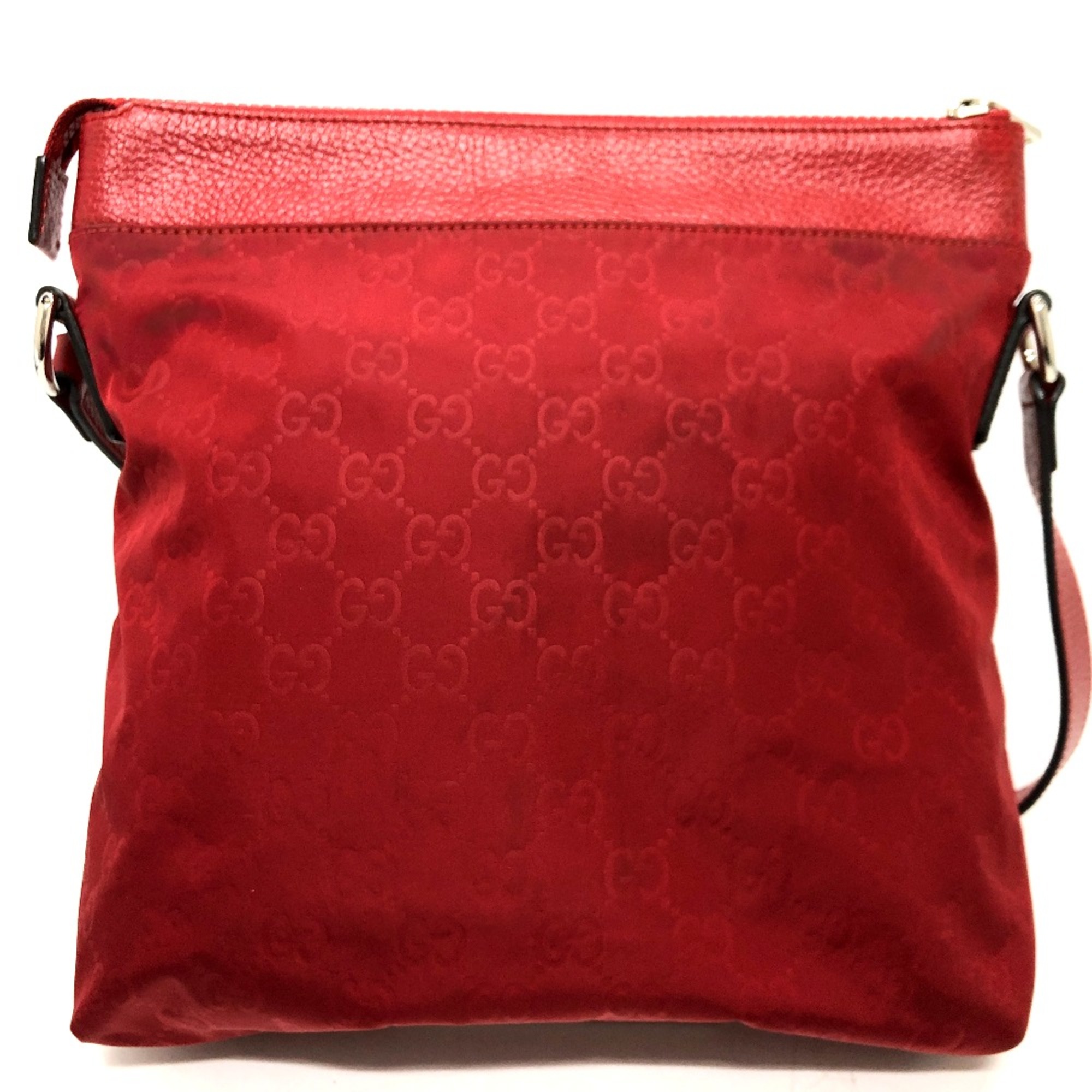 Gucci 510342 GG Bag Shoulder Bag Red SilverHardware