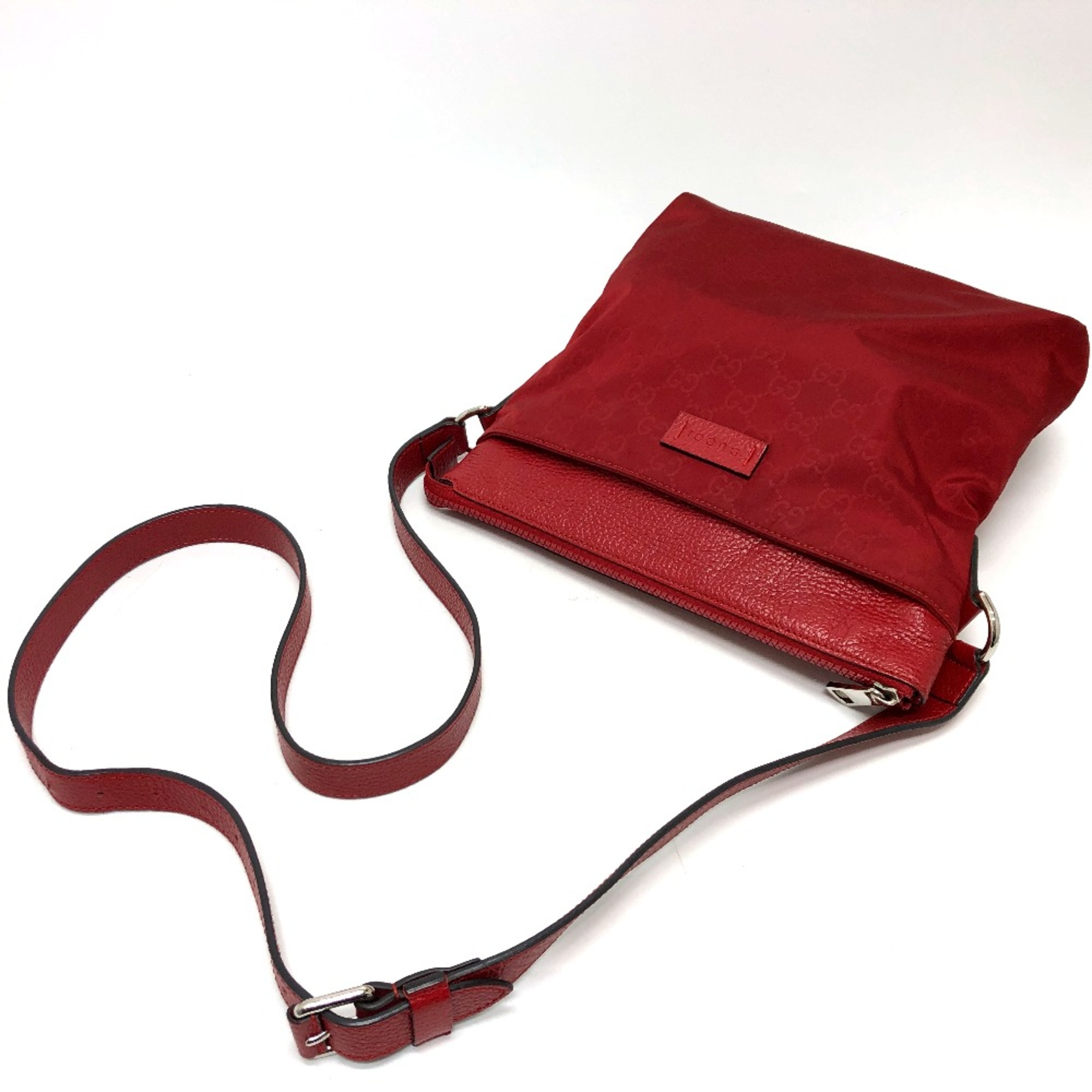 Gucci 510342 GG Bag Shoulder Bag Red SilverHardware