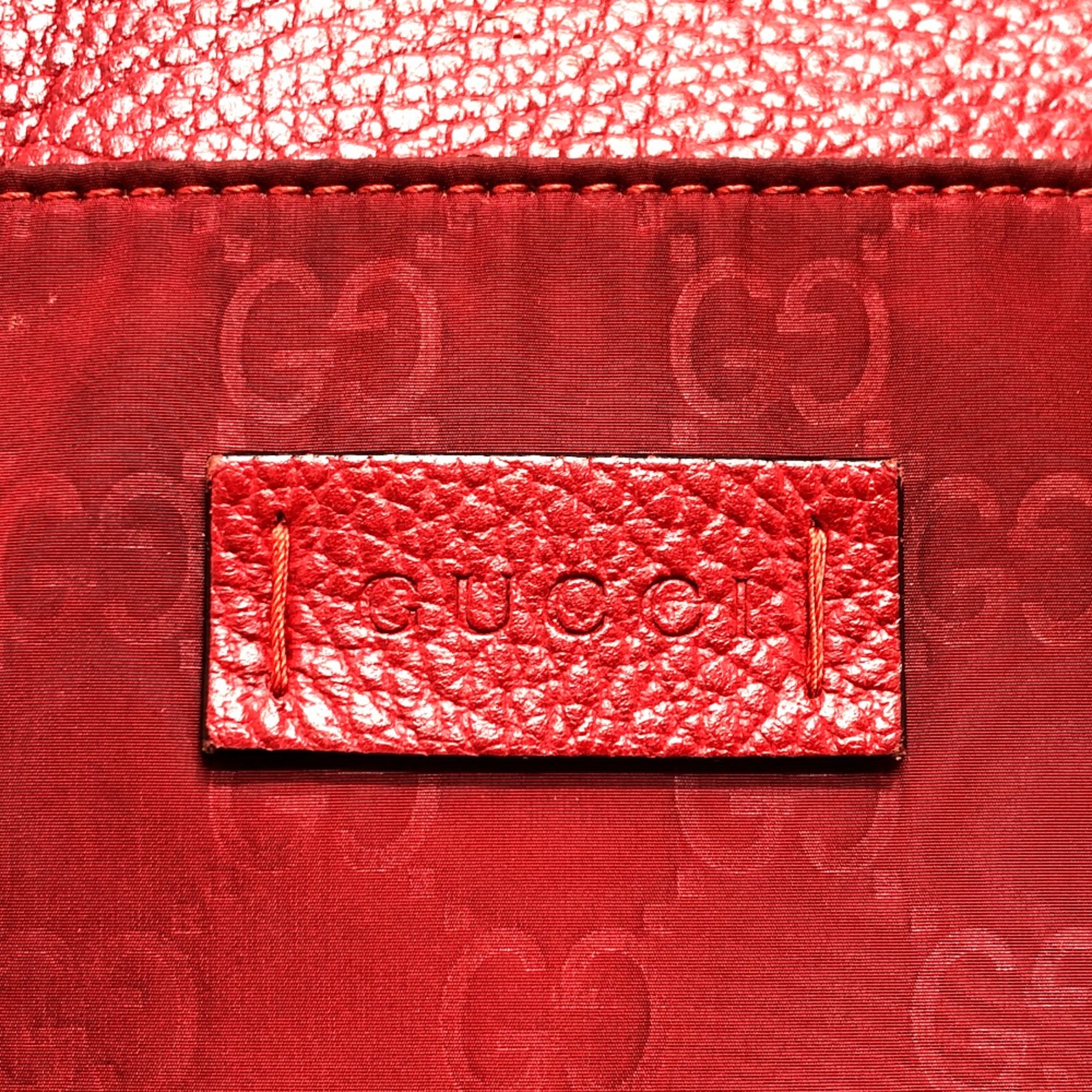 Gucci 510342 GG Bag Shoulder Bag Red SilverHardware