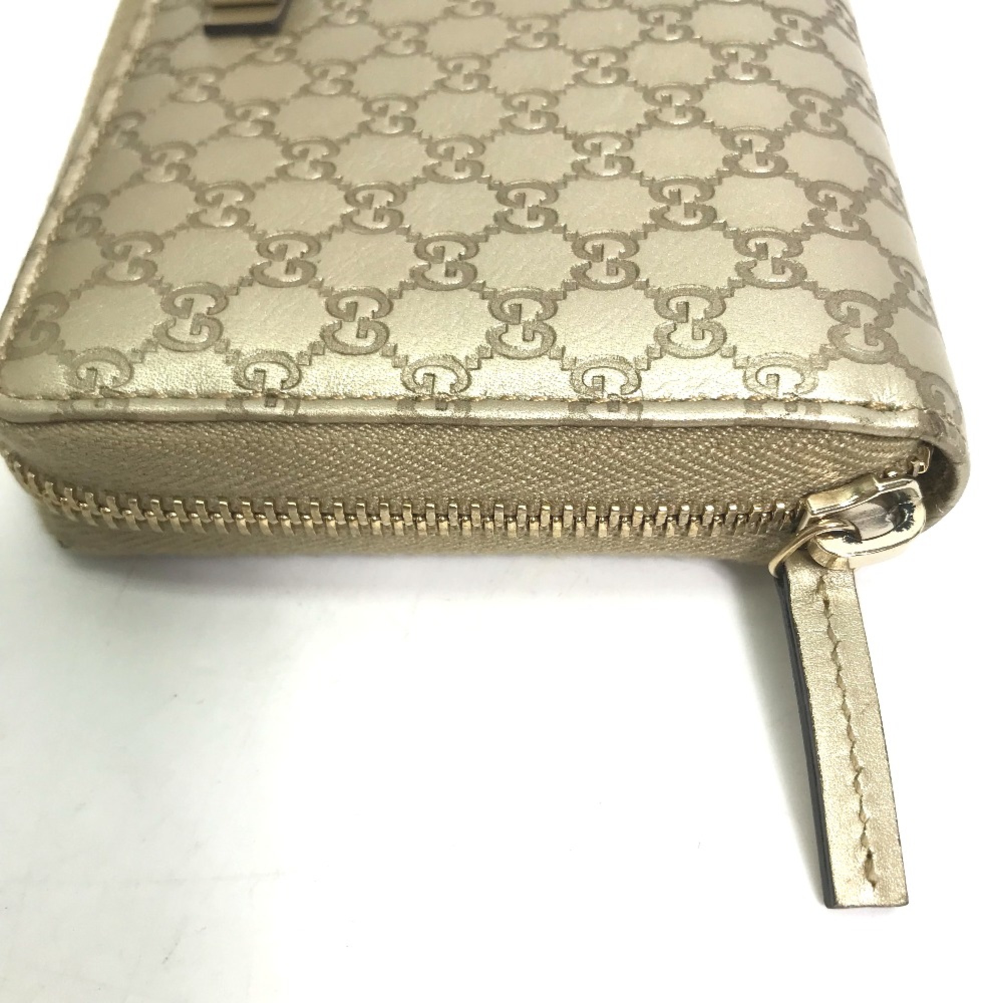 Gucci 388680 Guccissima GG long wallet Long Wallet Gold