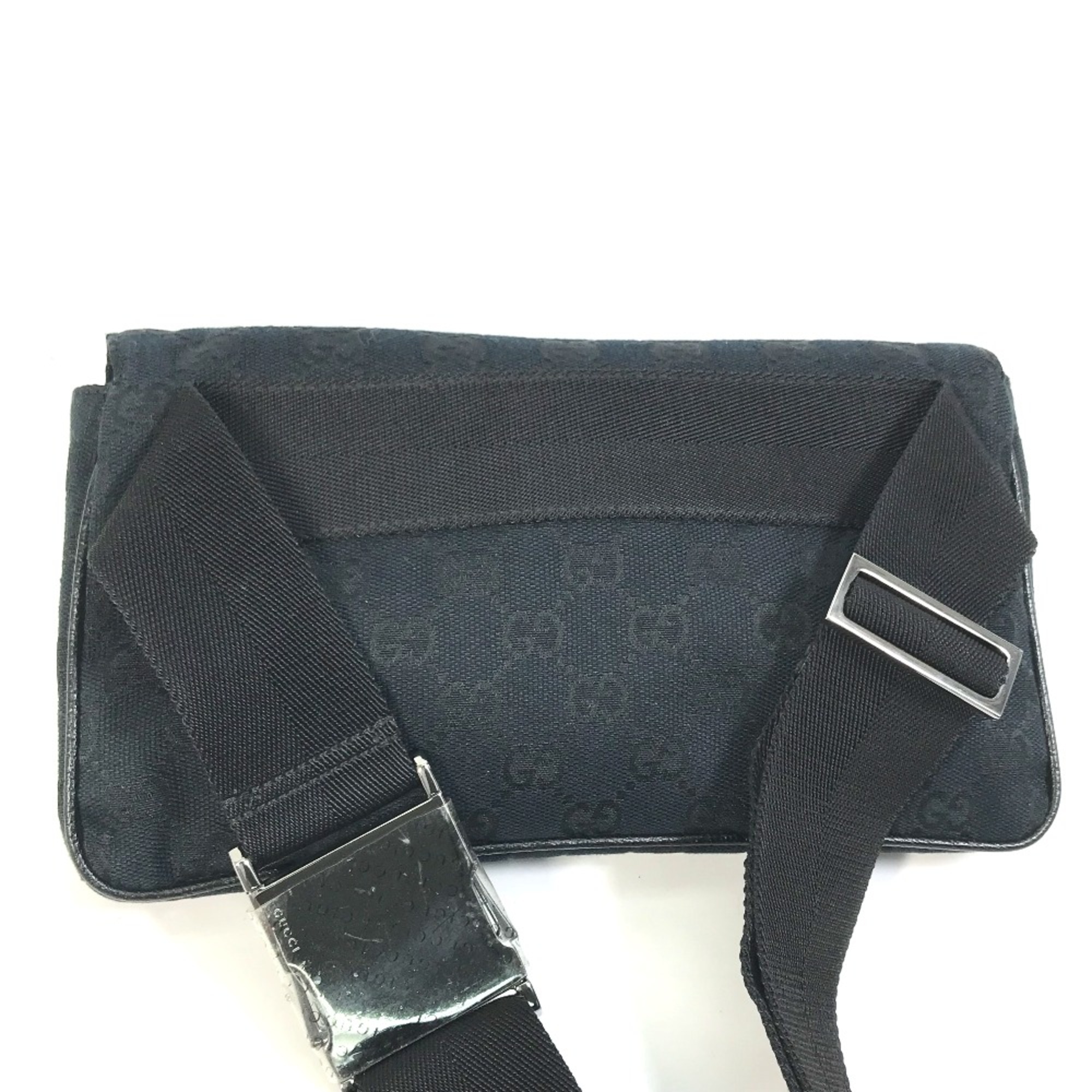 Gucci 146304 GG body bag bag body bag Waist Pouch Black