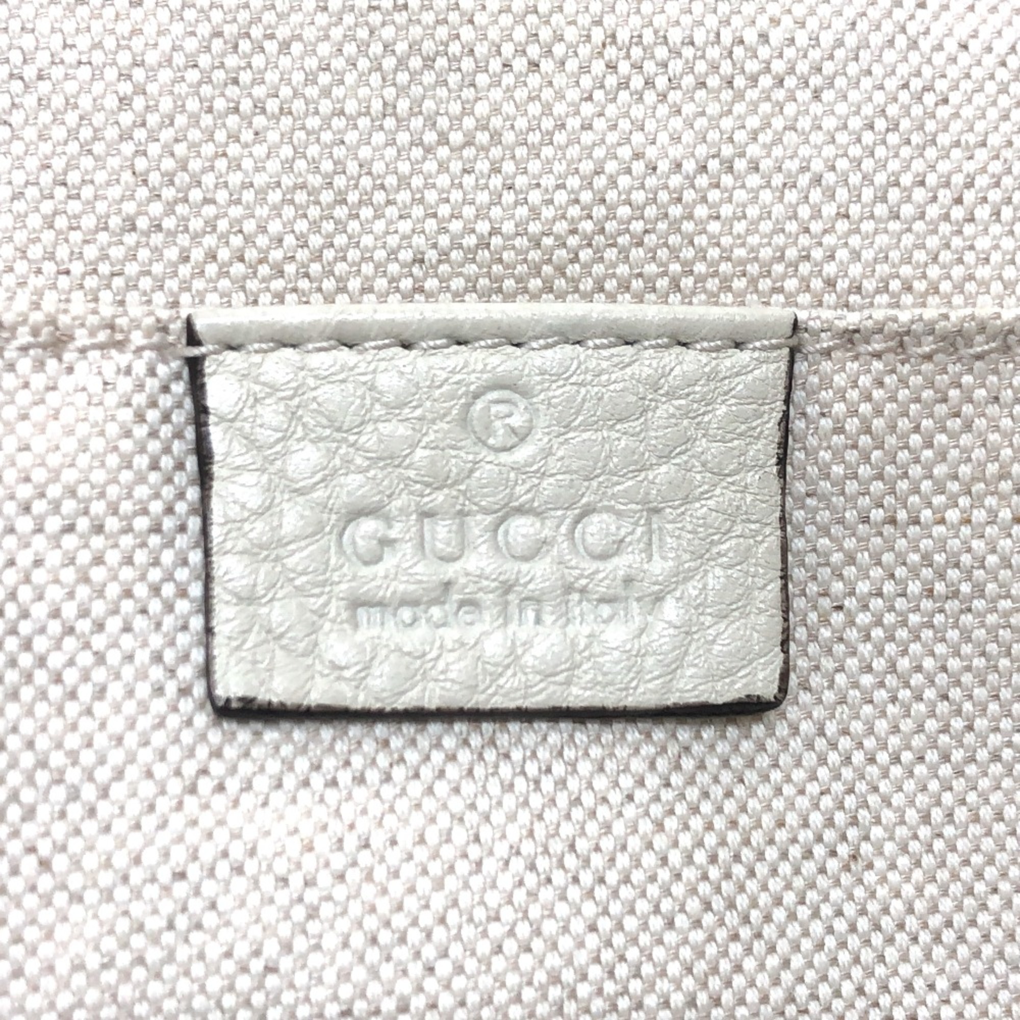 Gucci 370833 Bamboo Backpack WhiteBased SilverHardware