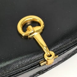 Gucci Old Gucci Crossbody Pochette Shoulder Bag Black Gold