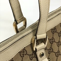 Gucci GG Bag Tote Bag Hand Bag Shoulder Bag Beige x White