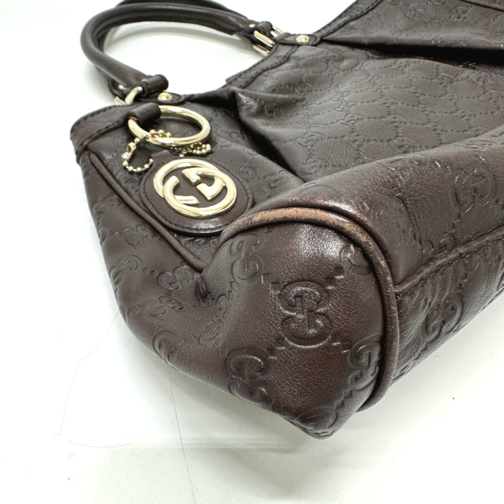 Gucci 211944 GG Tote Bag Brown GoldHardware