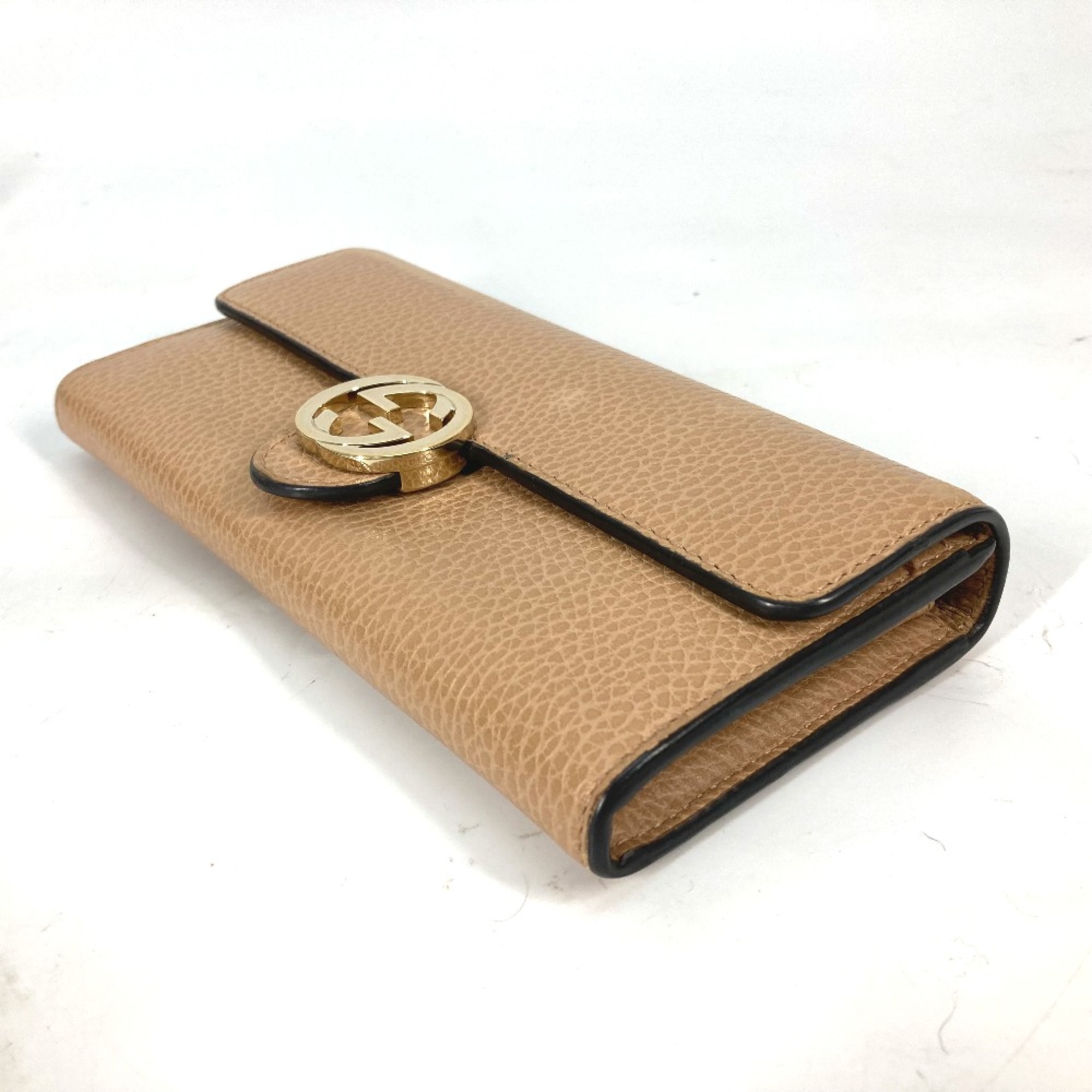 Gucci 598166 Interlocking G Long wallet Long Wallet Beige