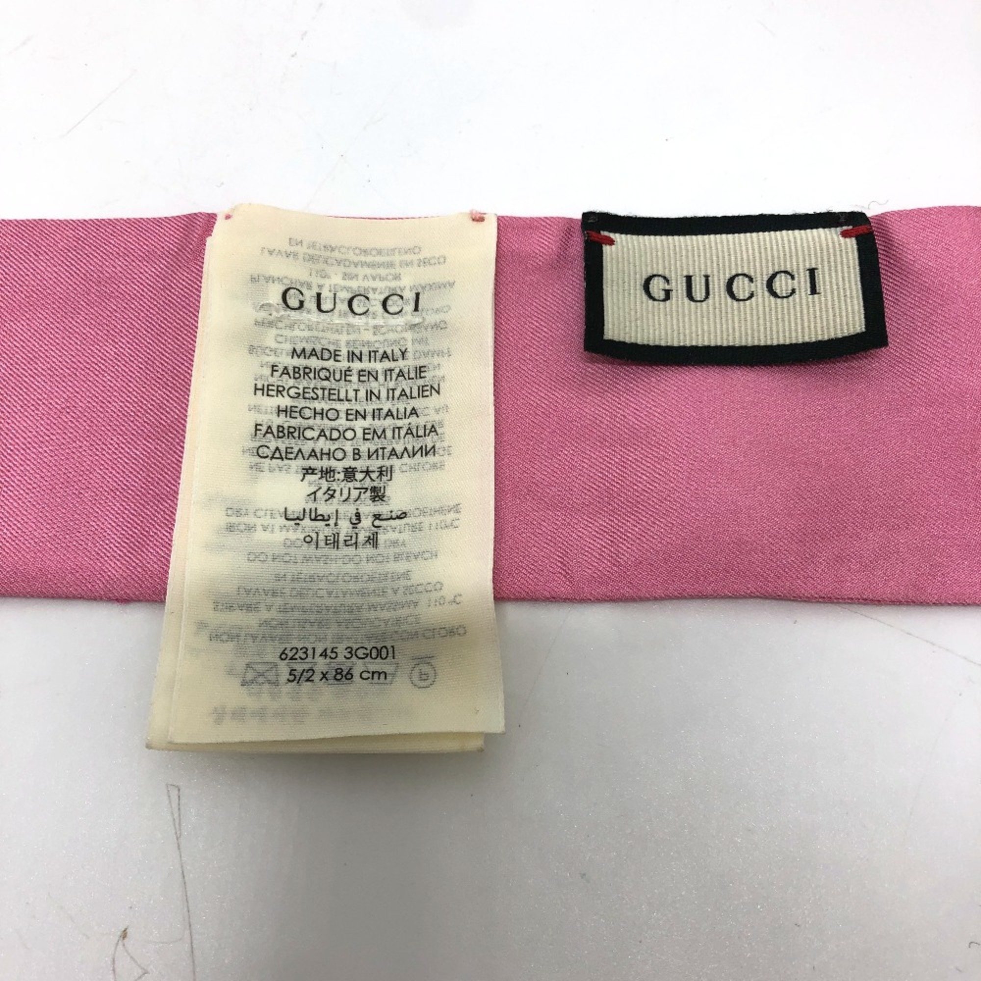 Gucci 6231445 Fashion Accessories Twilly Scarf pink