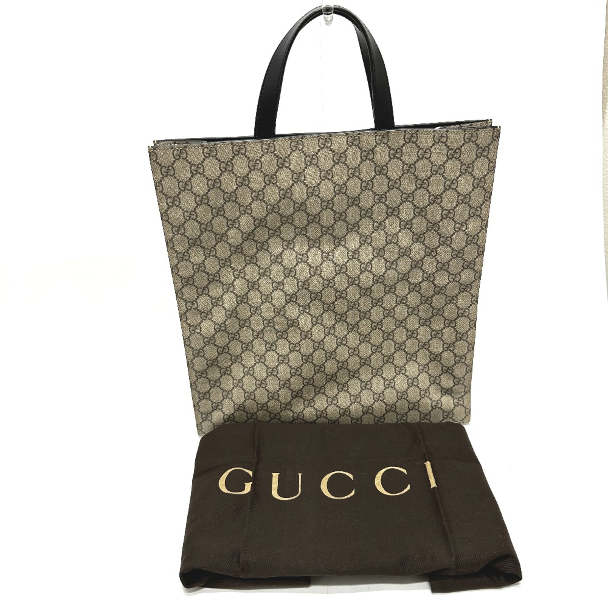 Gucci 456217 GG Hand Bag Tote Bag Beige Black