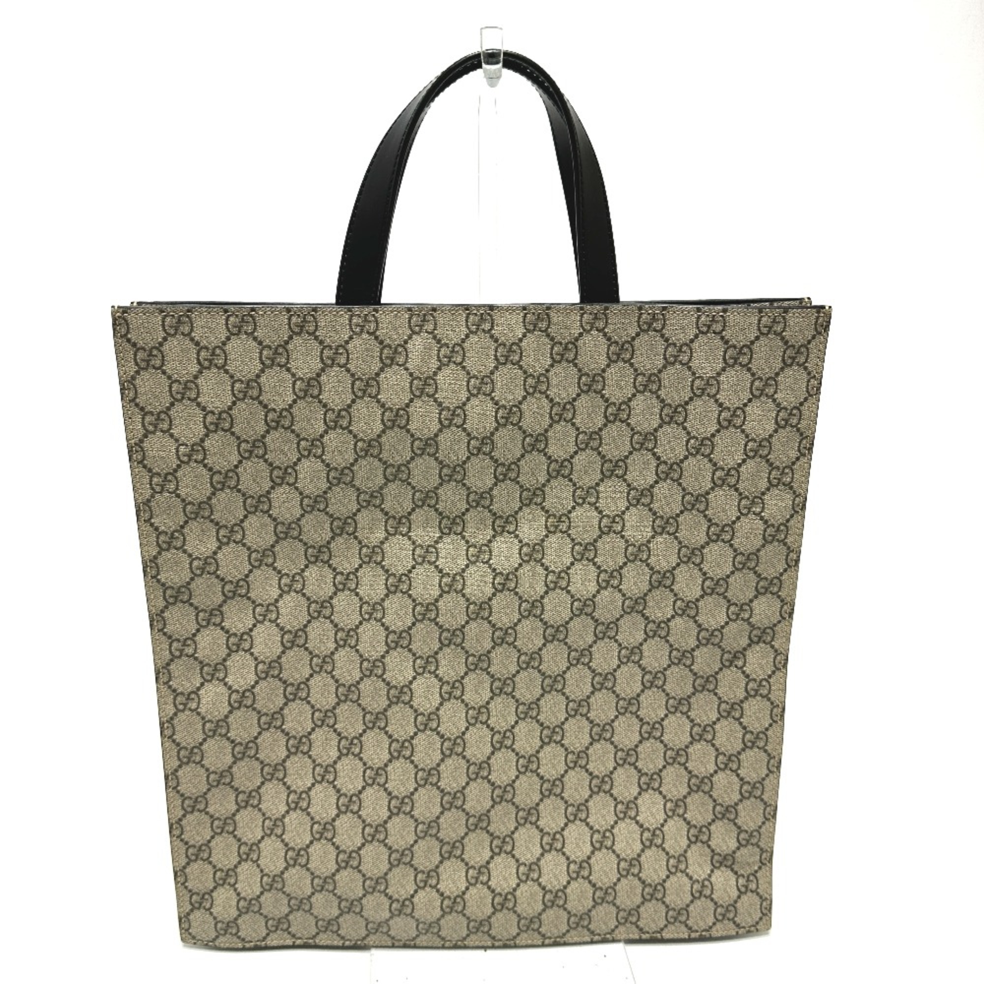 Gucci 456217 GG Hand Bag Tote Bag Beige Black