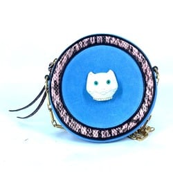 Gucci 499823 Round Pochette Crossbody Chain Shoulder Bag blue