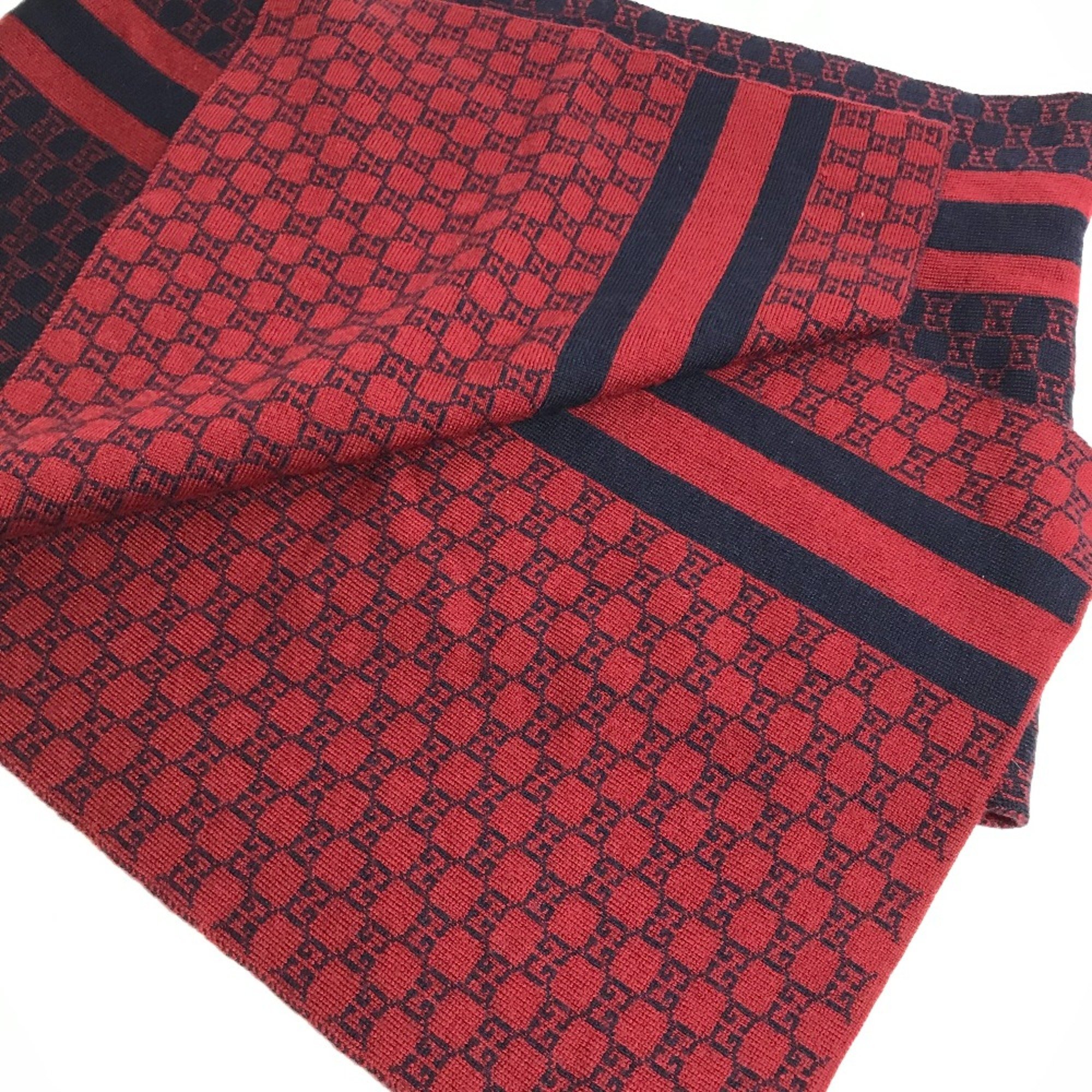 Gucci Bicolor Scarf Red Navy