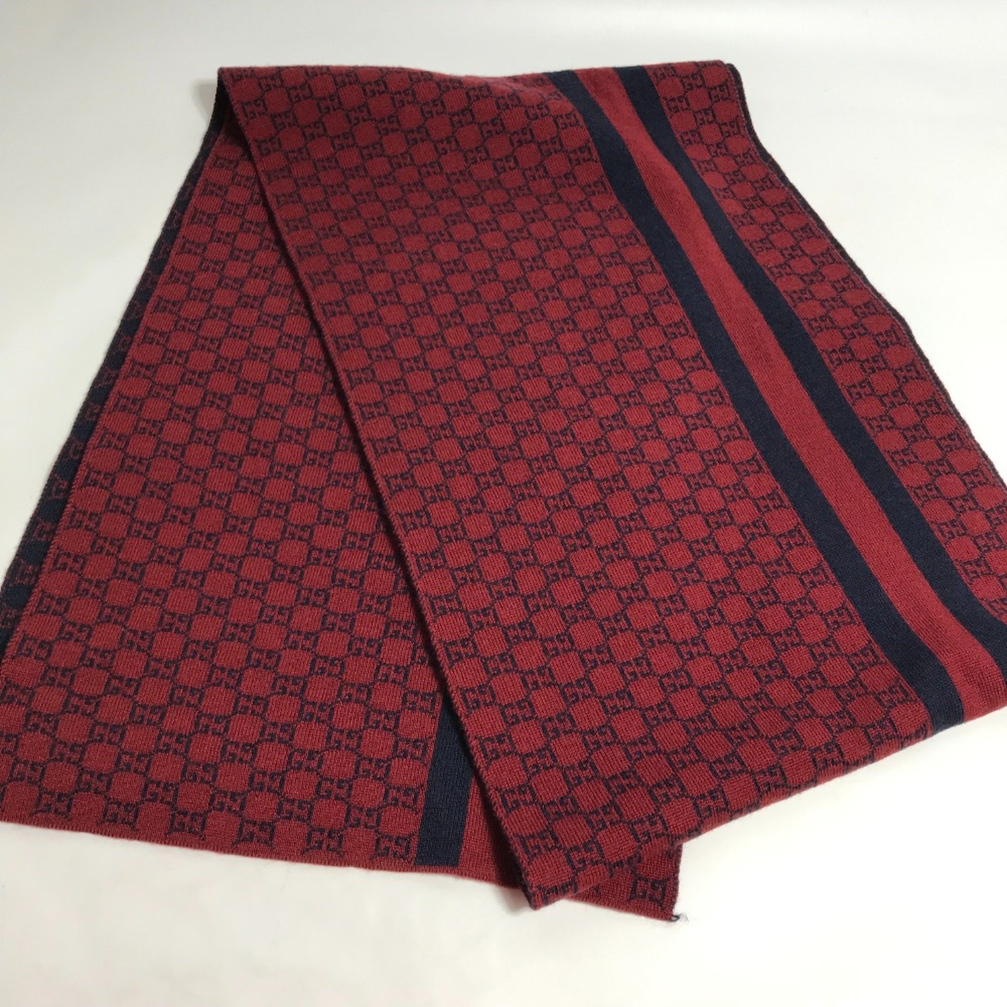 Gucci Bicolor Scarf Red Navy