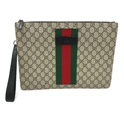 Gucci 433665 Sherry line Bag Clutch bag Beige