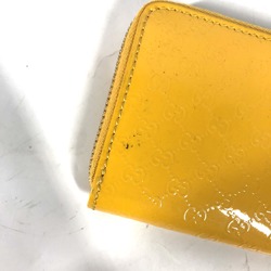 Gucci 255452 Sima Line Wallet Coin Compartment Compact Wallet Card Case coin purse yellow