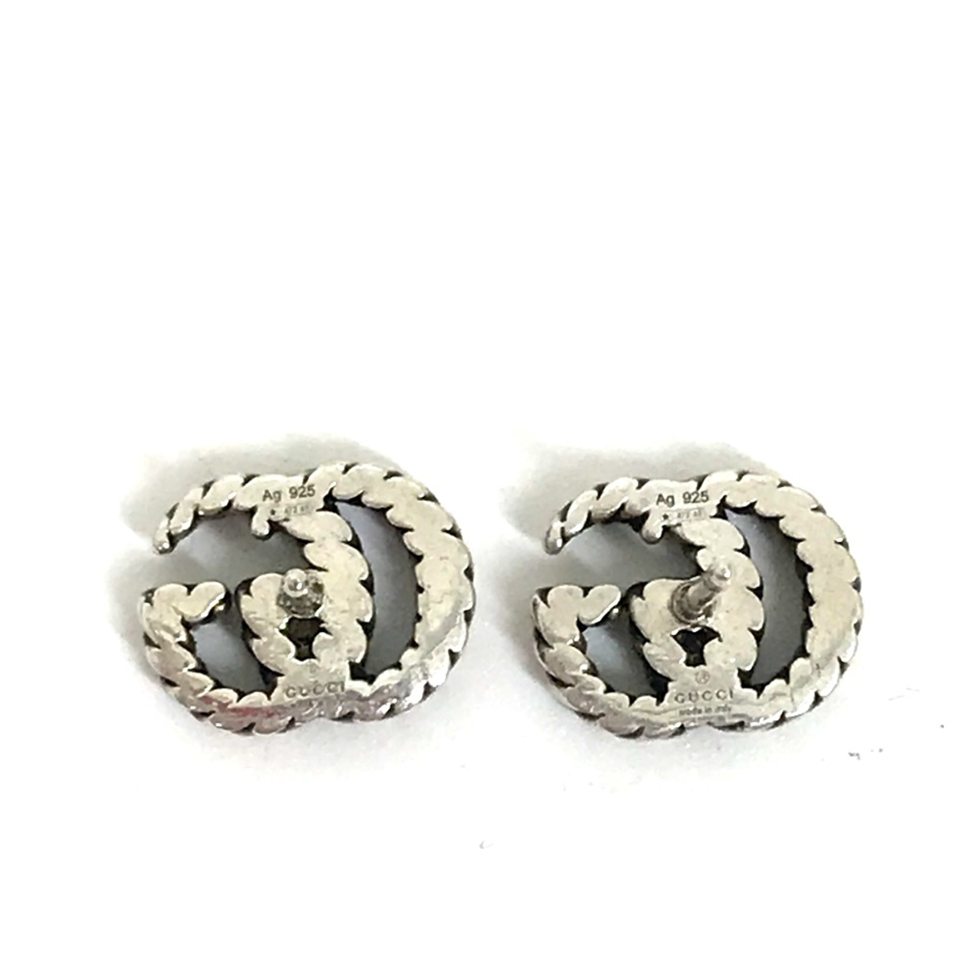 Gucci Logo GG Marmont Accessories Pierce Silver