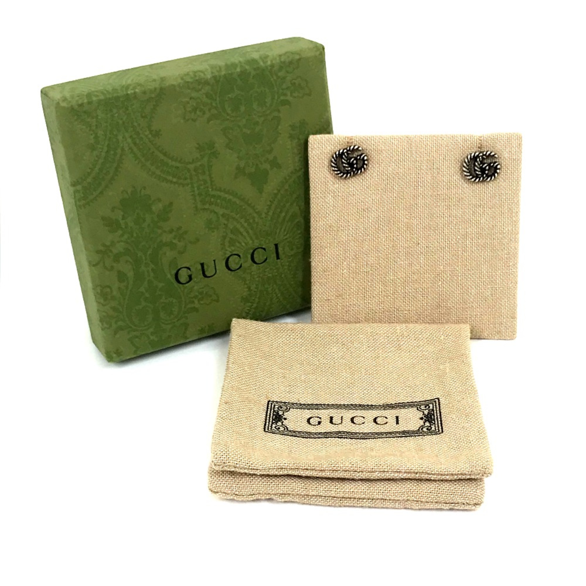 Gucci Logo GG Marmont Accessories Pierce Silver