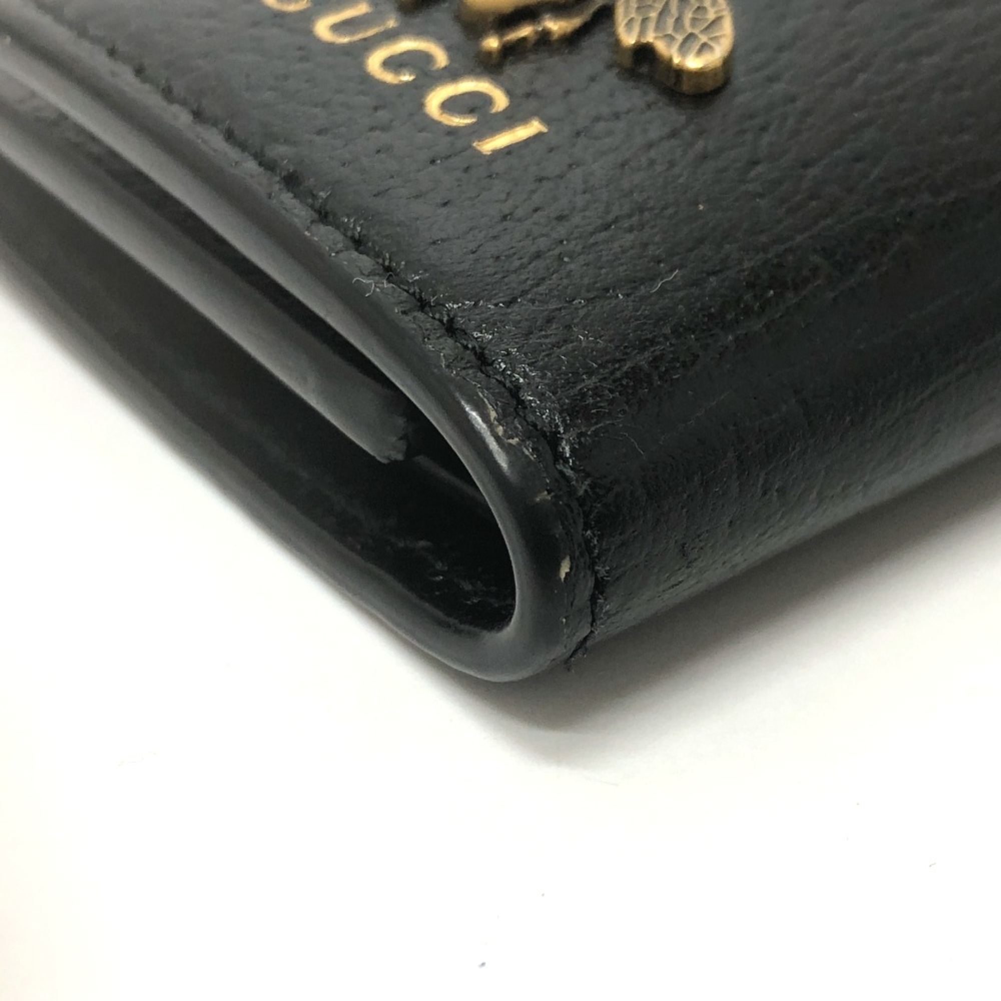 Gucci 523683 BEE Key Case Black