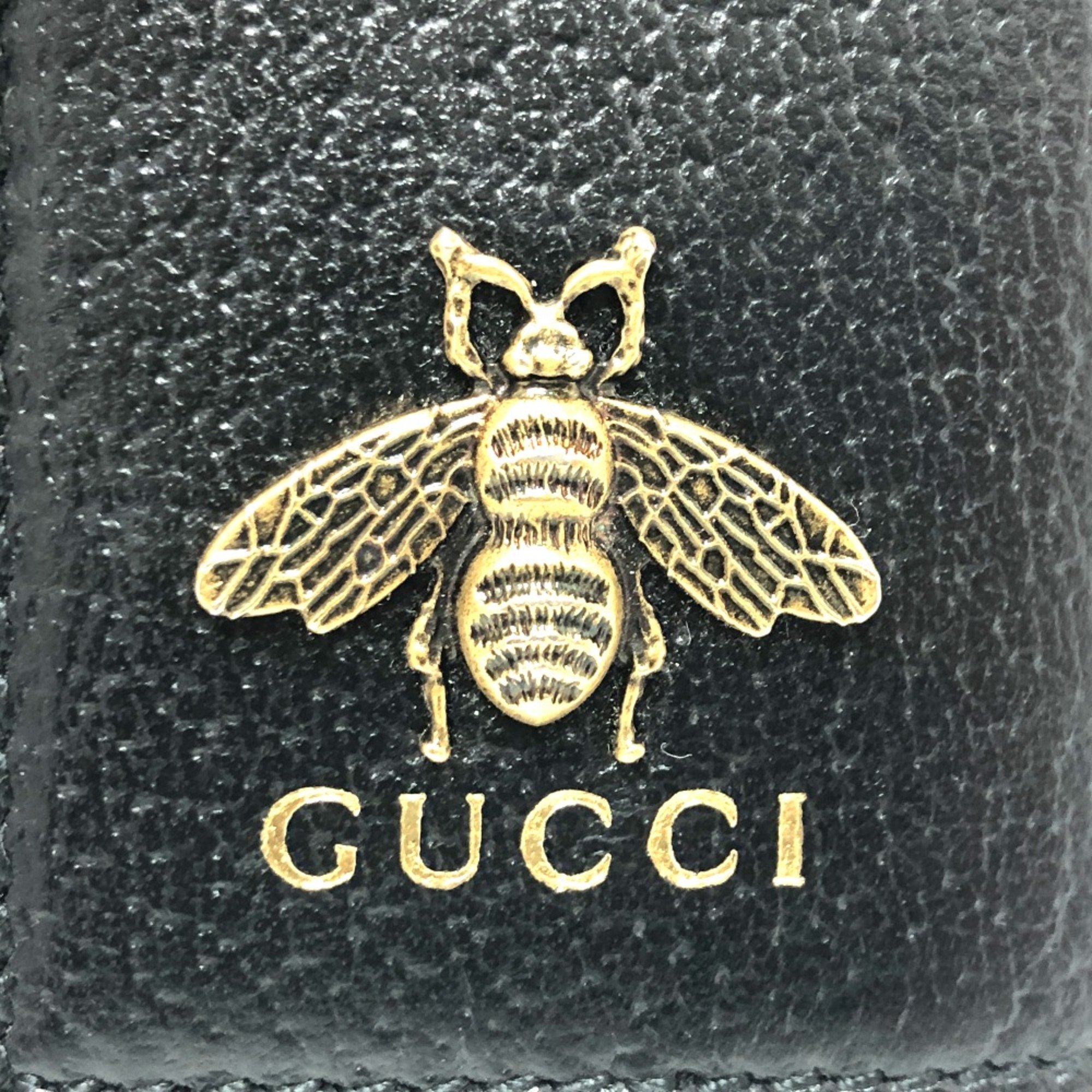 Gucci 523683 BEE Key Case Black