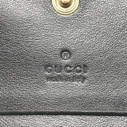 Gucci 466492 GG Marmont Folded wallet Black GoldHardware