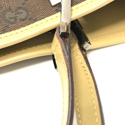 Gucci 31244 GG Tote Bag Hand Bag Brown SilverHardware