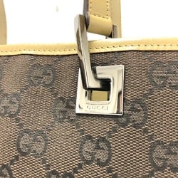 Gucci 31244 GG Tote Bag Hand Bag Brown SilverHardware