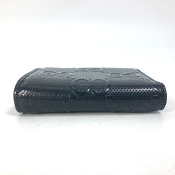 Gucci 657571 GG emboss Wallet Coin Compartment coin purse Black