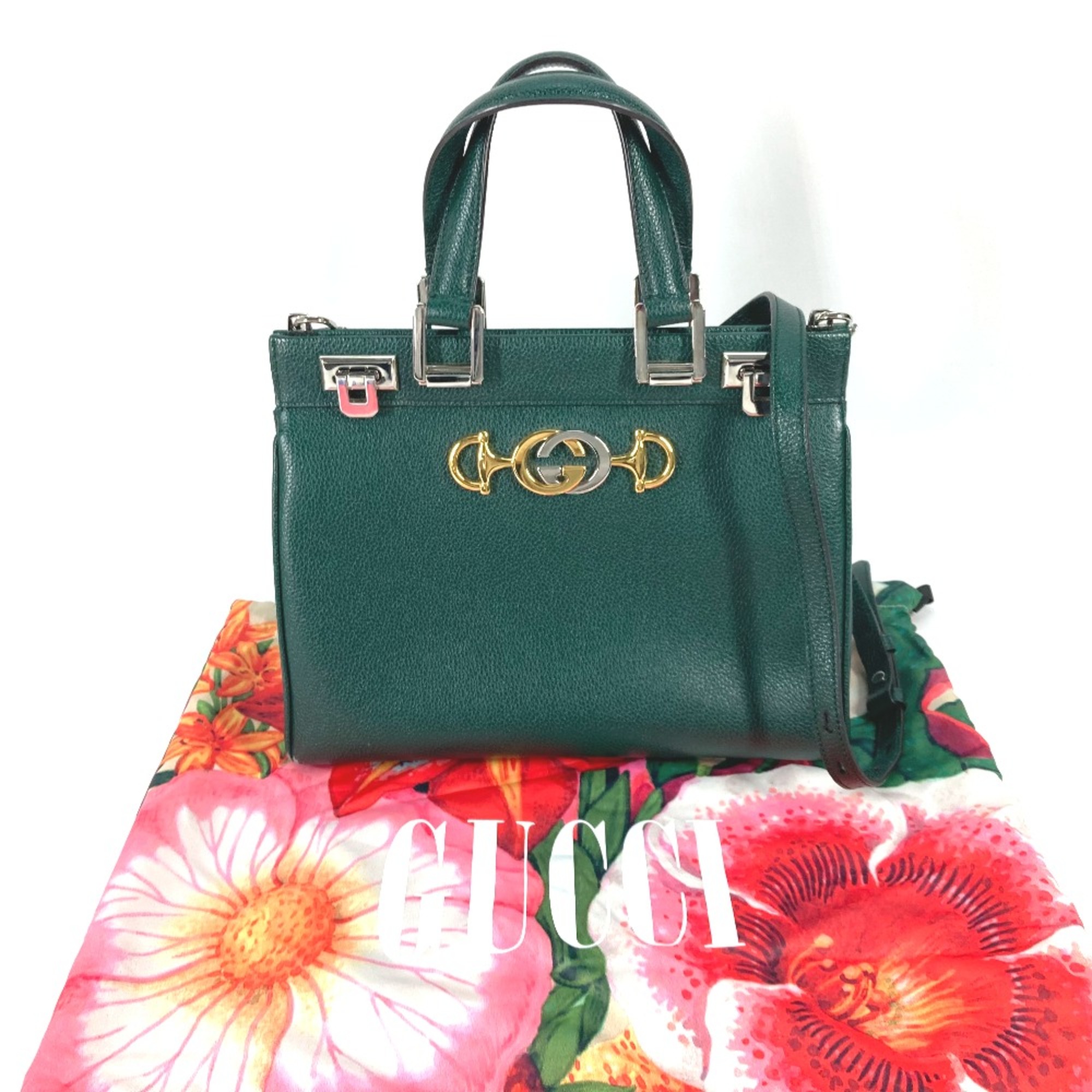 Gucci 569712 2WAY Bag Shoulder Bag Bag Hand Bag Green