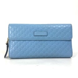 Gucci 449364 Zip Around Long Wallet Light blue