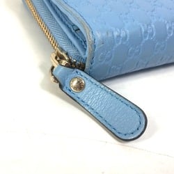 Gucci 449364 Zip Around Long Wallet Light blue