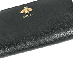 Gucci 523667 BEE Long wallet Long Wallet Black Gold