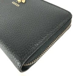 Gucci 523667 BEE Long wallet Long Wallet Black Gold