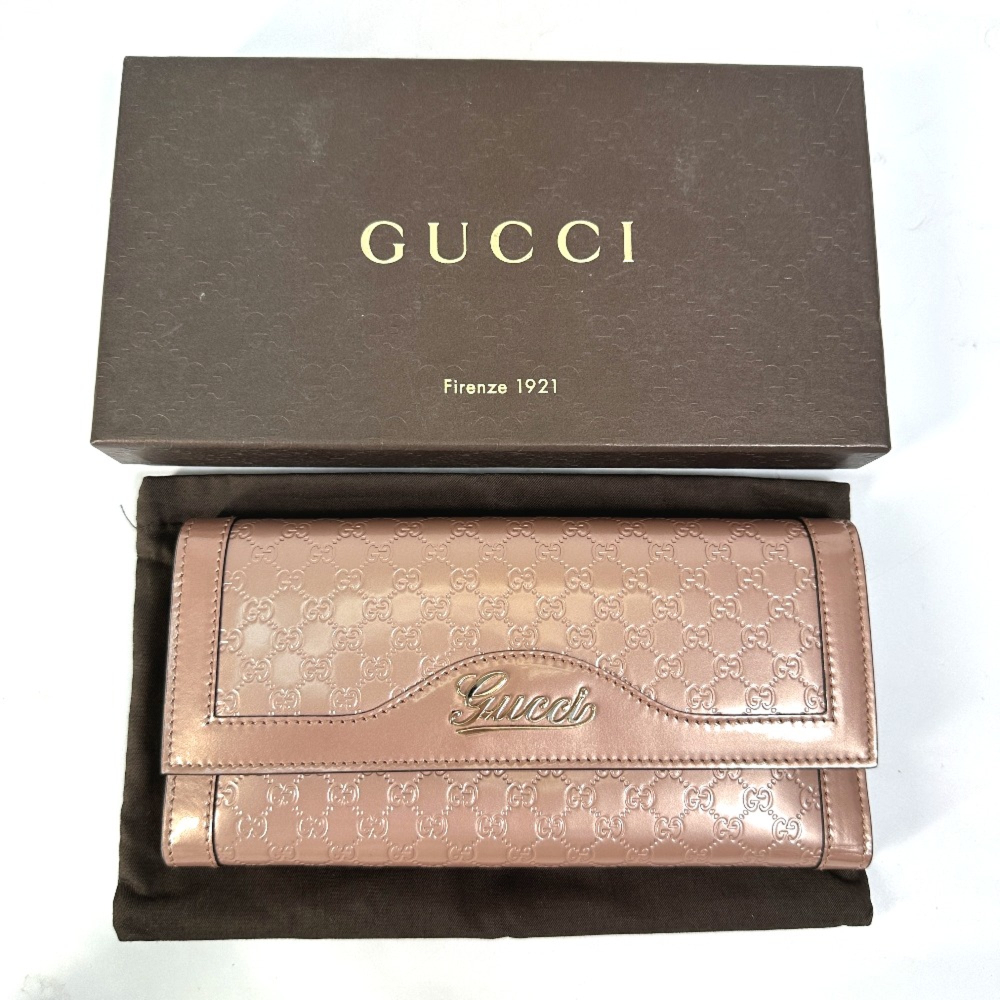 Gucci 294977 GG Long Wallet Trifold wallet pink