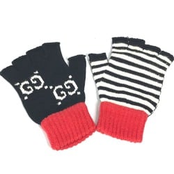 Gucci Glove fingerless gloves Navy Red